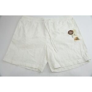 Panama Jack Linen Shorts Mens XL White Drawstring 100% Linen NWT